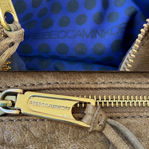 Rebecca Minkoff Mini Mac Leather Clutch Bag Tan - Picture 7 of 9